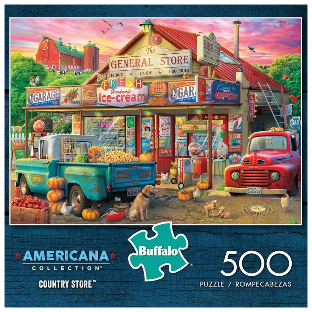 Buffalo Games Country Store 500 Piece Jigsaw Puzzle Multicolor